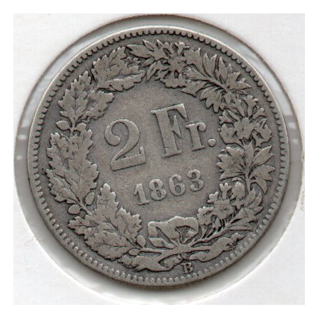 Suíça 2 Francos 1863