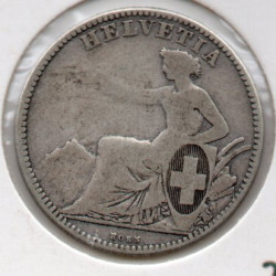 Suíça 2 Francos 1863
