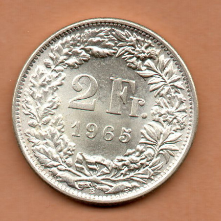 Suíça 2 Francos 1965