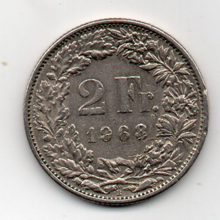Suíça 2 Francos 1968 B