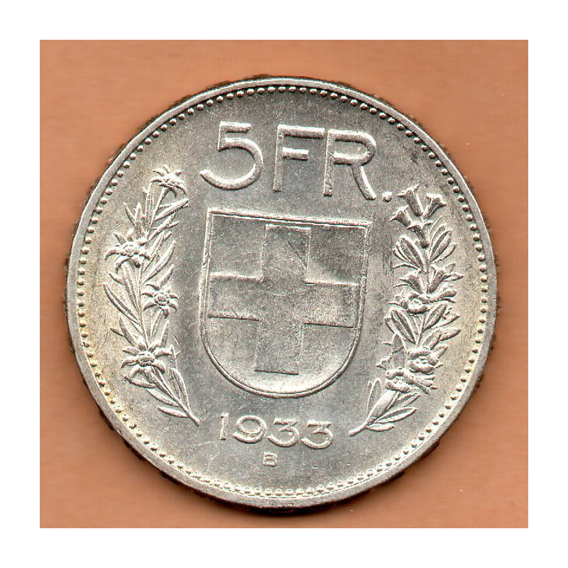 Suíça 5 Francos 1933