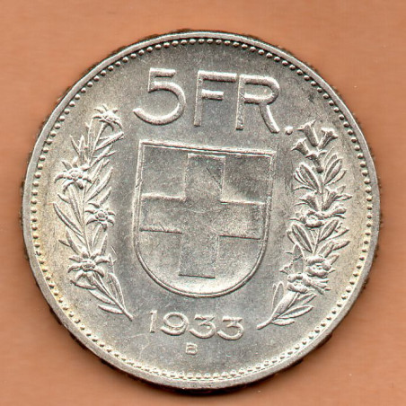 Suíça 5 Francos 1933