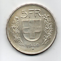 Suíça 5 Francos 1940