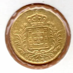 Portugal 2000 Reis 1864 D....