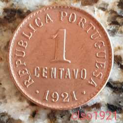 Portugal 1 Centavo 1921 Bela