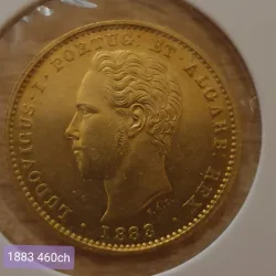 Portugal 5000 Reis 1883 D....