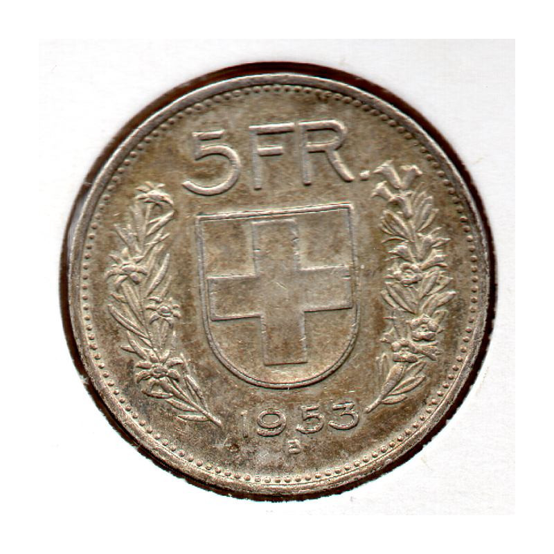 Suíça 5 Francos 1953