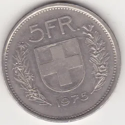 Suíça 5 Francos 1975