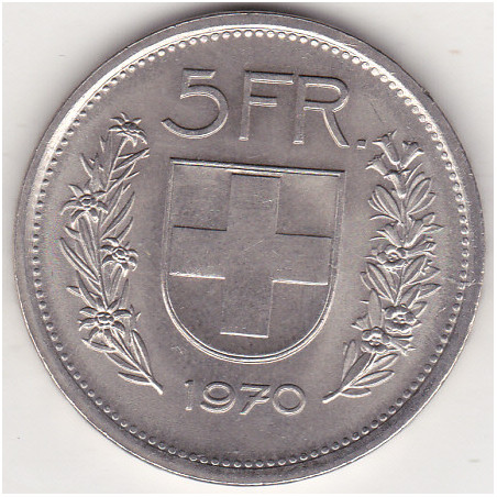 Suíça 5 Francos 1970