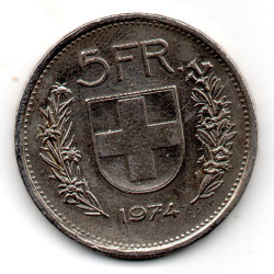 Suíça 5 Francos 1974