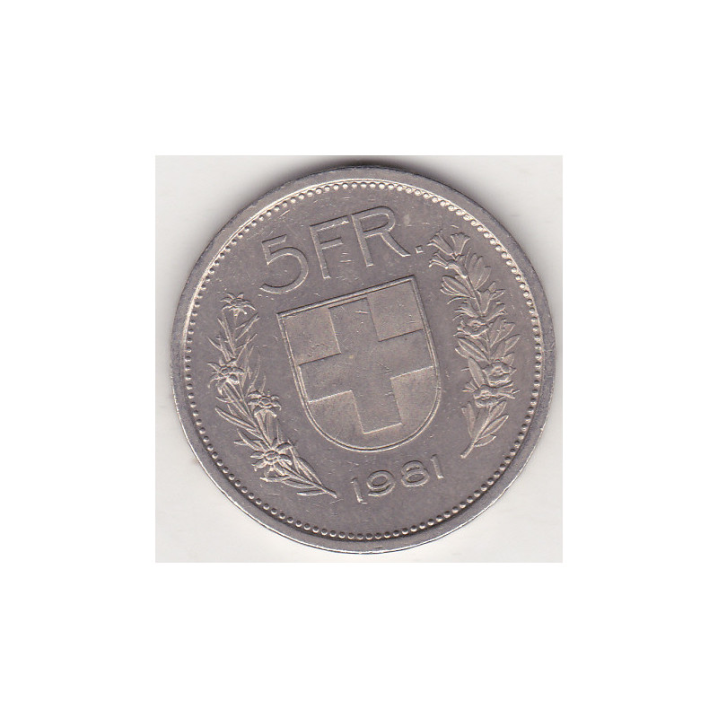 Suíça 5 Francos 1981