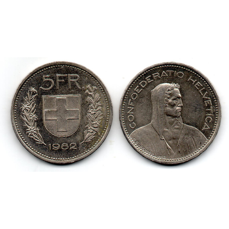 Suíça 5 Francos 1982