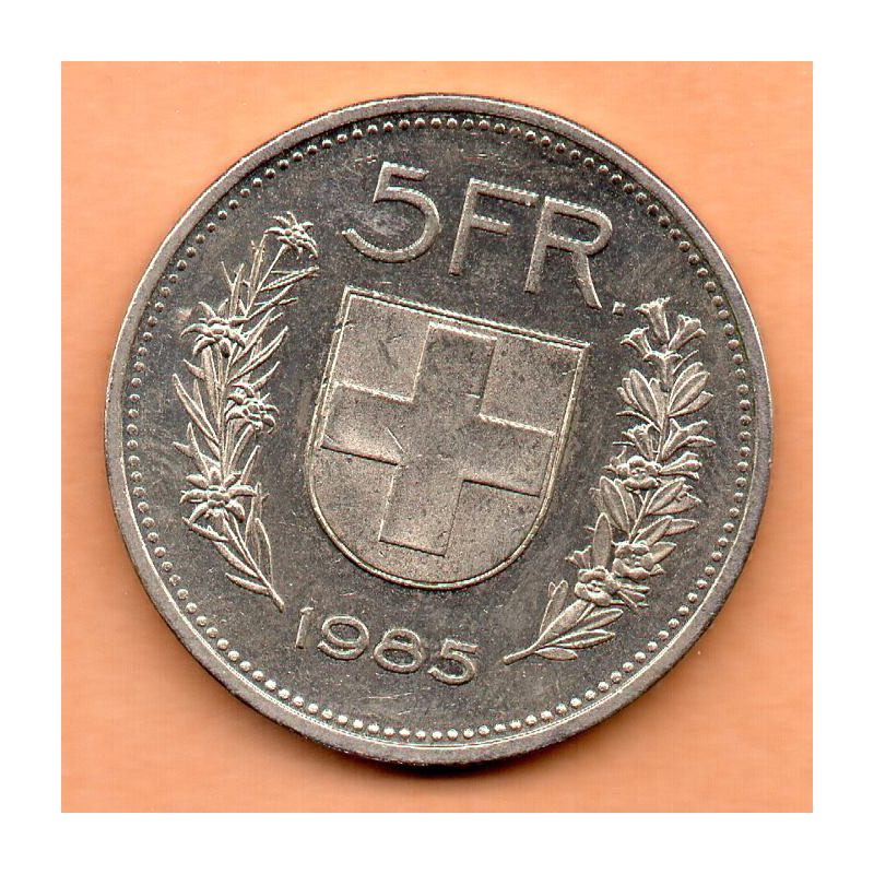 Suíça 5 Francos 1985