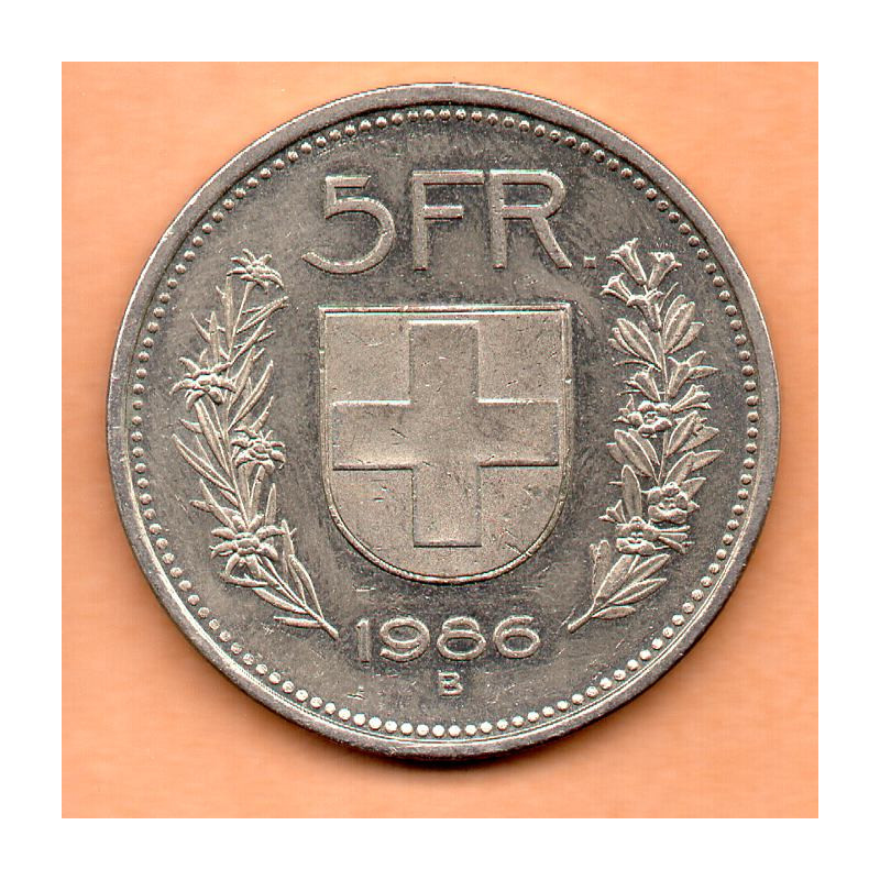 Suíça 5 Francos 1986
