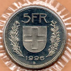 Suíça 5 Francos 1996