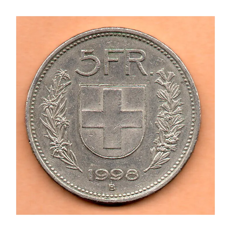 Suíça 5 Francos 1998