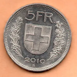 Suíça 5 Francos 2010