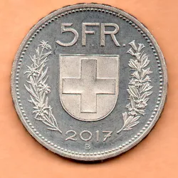 Suíça 5 Francos 2017