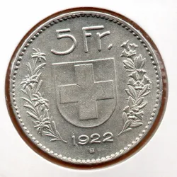 Suíça 5 Francos 1922