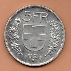 Suíça 5 Francos 1925