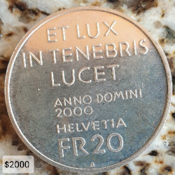 Suíça 20 Francos 2000 ( Lumen Christi )