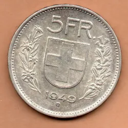 Suíça 5 Francos 1949