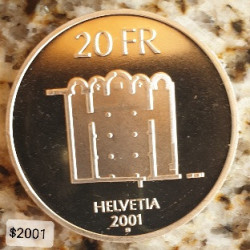 Suíça 20 Francos 2001 ( Kloster Müstair )