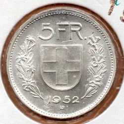 Suíça 5 Francos 1952