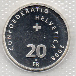 Suíça 20 Francos 2008 ( 100 J. Eishokey)