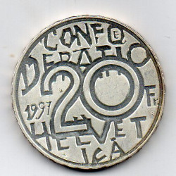 Suíça 20 Francos 1997 (Jeremias Gotthelf)
