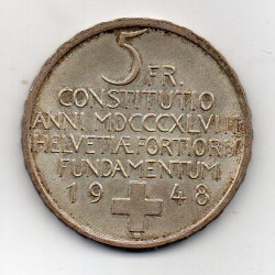 Suíça 5 Francos 1948 ( Bundesverfassung