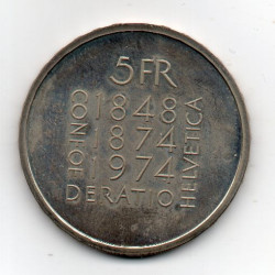 Suíça 5 Francos 1974 (Verfassungsrev.