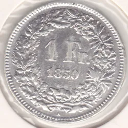 Suíça 1 Franco 1850