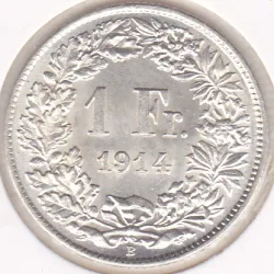Suíça 1 Franco 1914