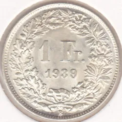 Suíça 1 Franco 1939