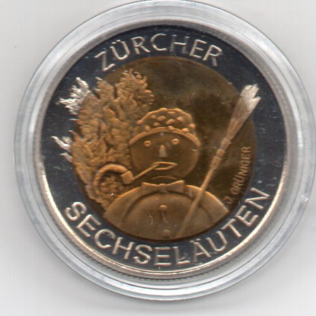 Suíça 5 Francos 2001 ( Zürcher Sechseläuten