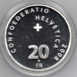 Suíça 20 Francos 2008 ( 100 J. Eishokey)