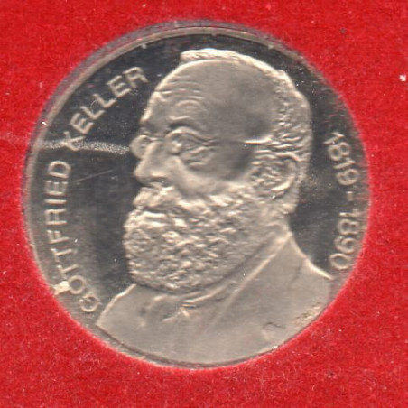 Suíça 5 Francos 1990 Gottfried Keller