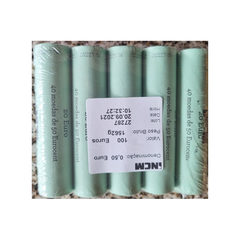 Portugal 2021 50 Centimos € Rolo