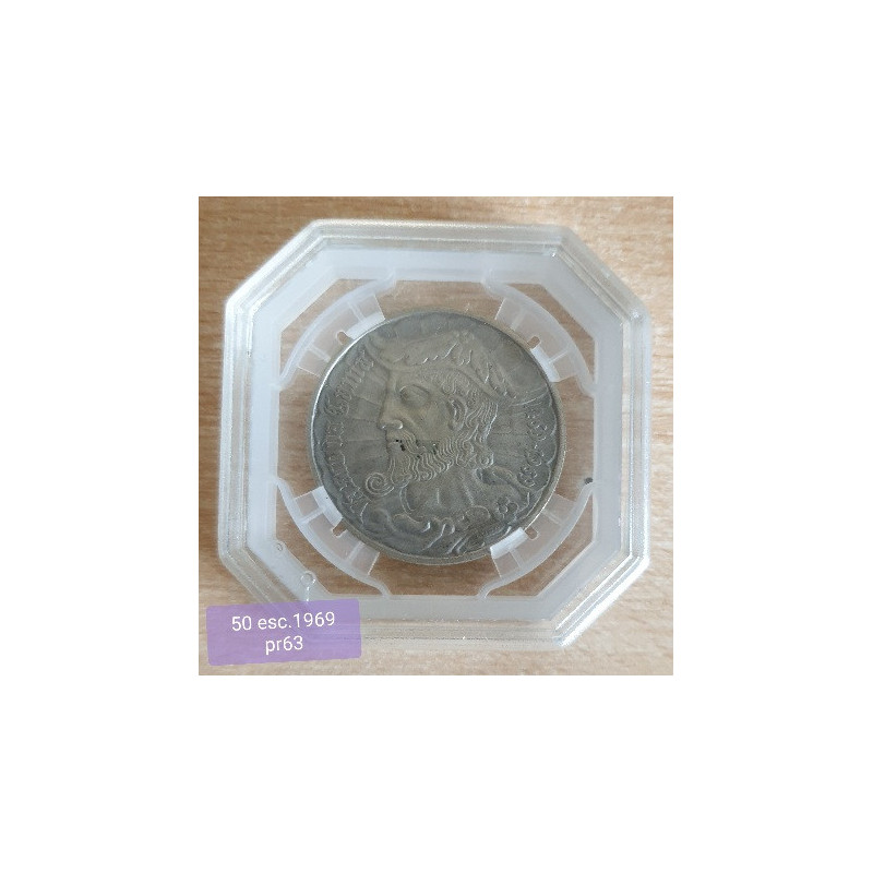 Portugal 50$00 1969 Vasco da Gama Matt Certificada