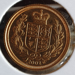 Reino Unido 1/2  Libra 2002 (ouro