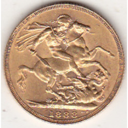 Reino Unido Libra 1888 Victoria (Coroada)(ouro