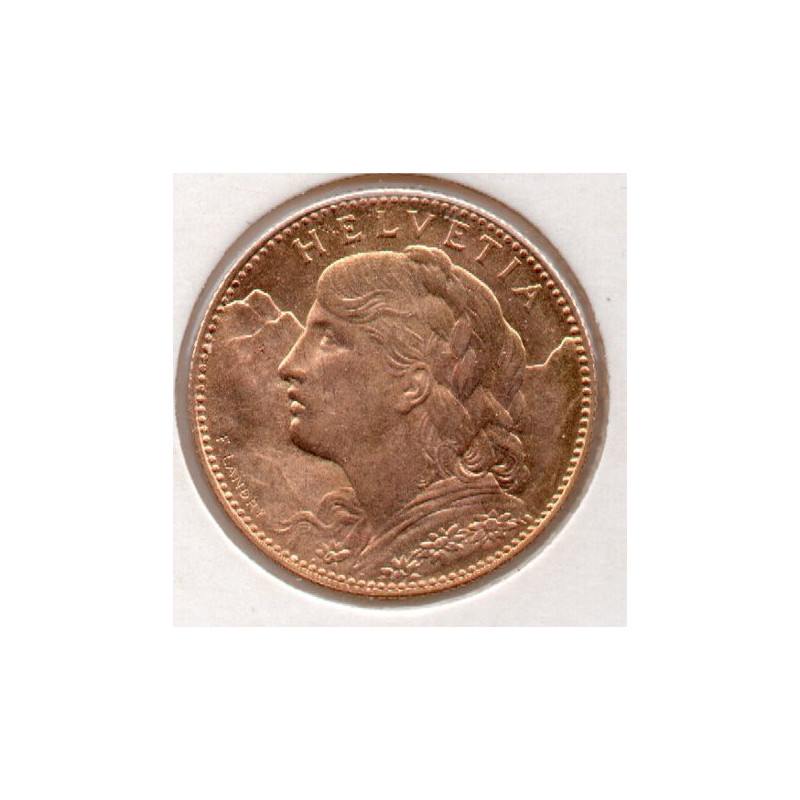 Suíça 10 Francos 1911 Vreneli (Ouro