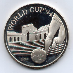 Samoa 10 Dólares 1992 Futebol WM Los Angeles (Prata)