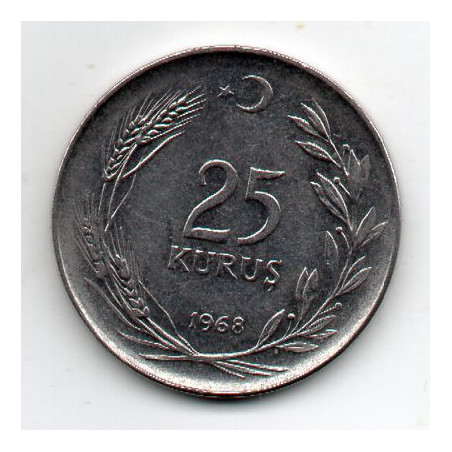 Turquia 25 Kurus 1968
