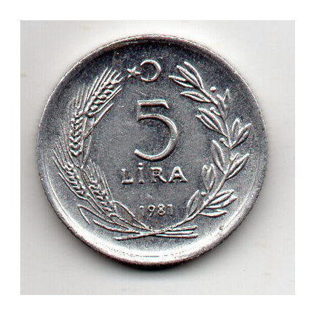 Turquia 5 Lira 1981