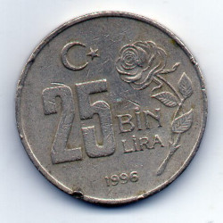 Turquia 25 Bin Lira 1996