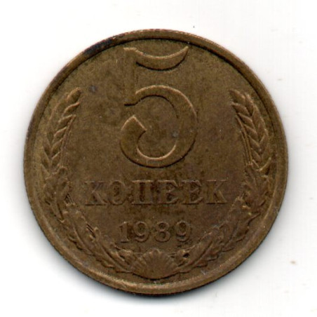 Rússia 5 Kopek 1989