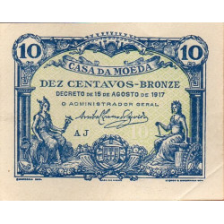 Portugal 10 Centavo 1917 (Bronze)