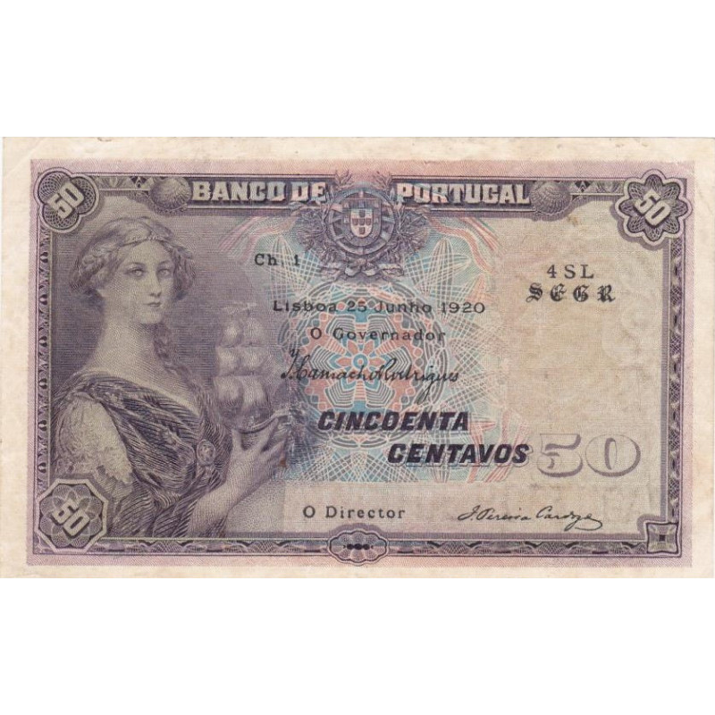 Portugal 50 Centavos 1920